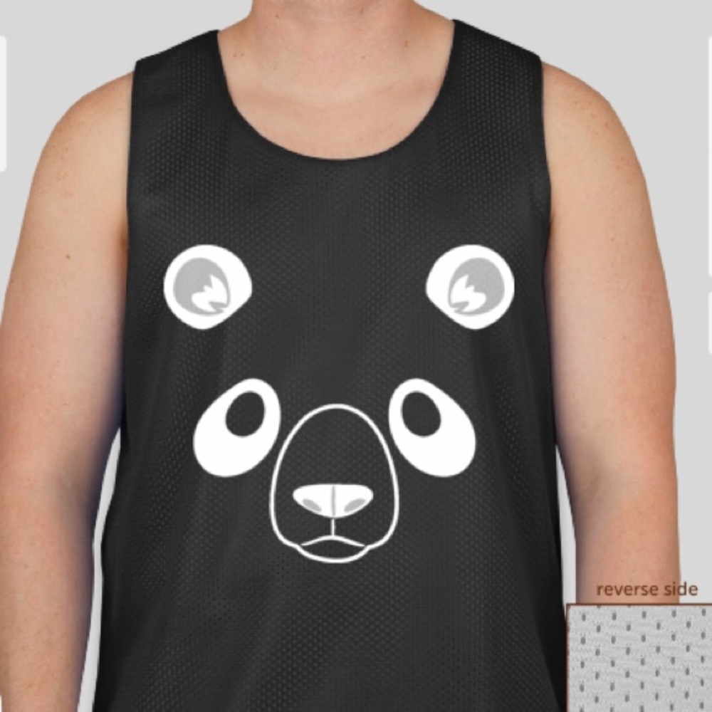 Black PANDA BASIC reversible jersey